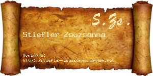 Stiefler Zsuzsanna névjegykártya