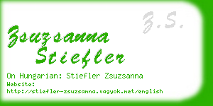 zsuzsanna stiefler business card